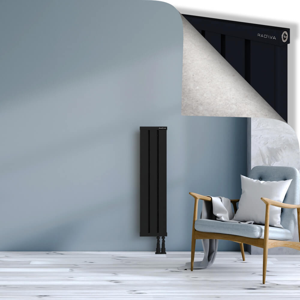 Obi Dekoratif Alüminyum Radyatör 1000x244 Siyah - 3