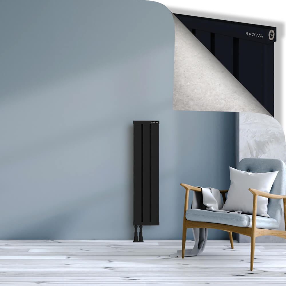 Obi Dekoratif Alüminyum Radyatör 1000x244 Siyah - 4