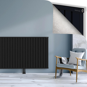 Obi Dekoratif Alüminyum Radyatör 1000x2884 Siyah Alt Orta 50mm