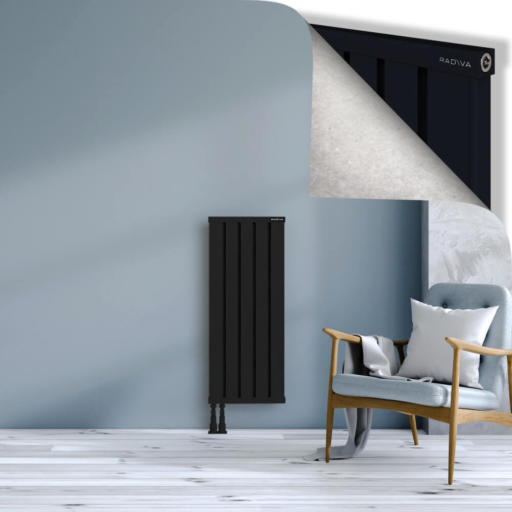 Obi Dekoratif Alüminyum Radyatör 1000x404 Siyah - 4