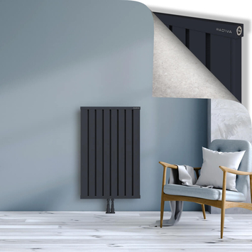Obi Dekoratif Alüminyum Radyatör 1000x644 Koyu Antrasit Alt Orta 50mm