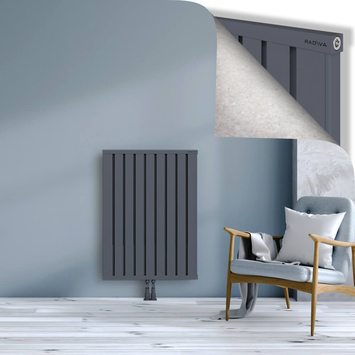 Obi Dekoratif Alüminyum Radyatör 1000x724 Antrasit Alt Orta 50mm