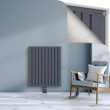 Obi Dekoratif Alüminyum Radyatör 1000x804 Antrasit Alt Orta 50mm