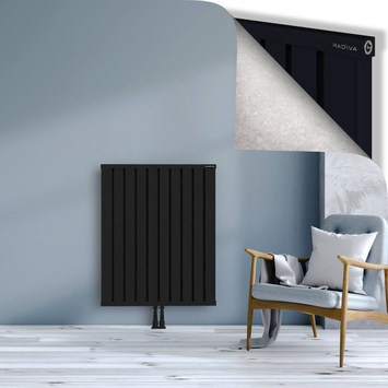 Obi Dekoratif Alüminyum Radyatör 1000x804 Siyah Alt Orta 50mm