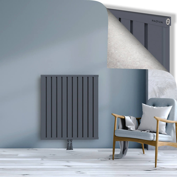Obi Dekoratif Alüminyum Radyatör 1000x884 Antrasit Alt Orta 50mm