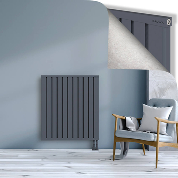 Obi Dekoratif Alüminyum Radyatör 1000x884 Antrasit Alt Sağ 50mm