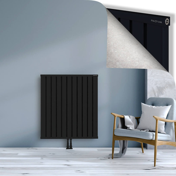 Obi Dekoratif Alüminyum Radyatör 1000x884 Siyah Alt Orta 50mm