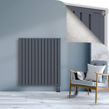 Obi Dekoratif Alüminyum Radyatör 1200x1044 Antrasit Alt Sağ 50mm