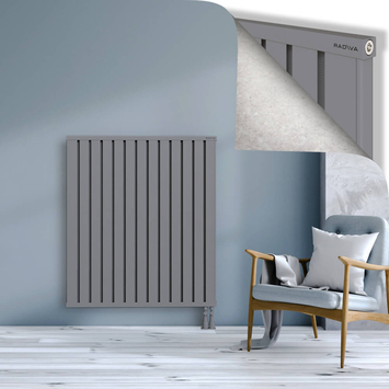 Obi Dekoratif Alüminyum Radyatör 1200x1044 Gri Alt Sağ 50mm