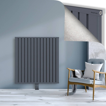 Obi Dekoratif Alüminyum Radyatör 1200x1124 Antrasit Alt Orta 50mm