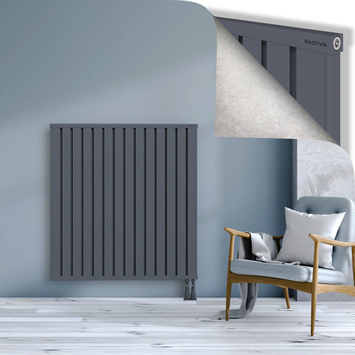 Obi Dekoratif Alüminyum Radyatör 1200x1124 Antrasit Alt Sağ 50mm