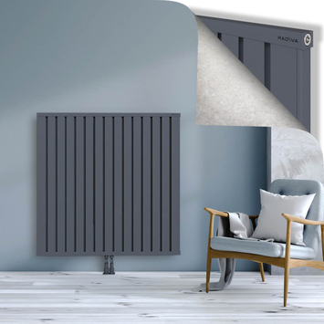 Obi Dekoratif Alüminyum Radyatör 1200x1204 Antrasit Alt Orta 50mm