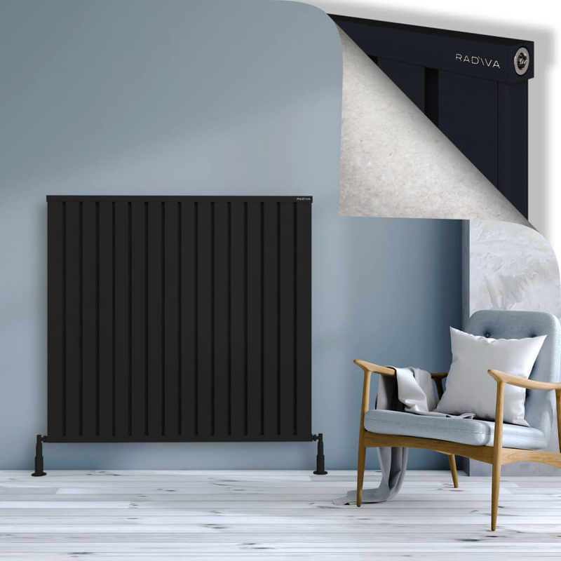 Obi Dekoratif Alüminyum Radyatör 1200x1284 Siyah