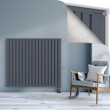 Obi Dekoratif Alüminyum Radyatör 1200x1364 Antrasit Alt Sağ 50mm