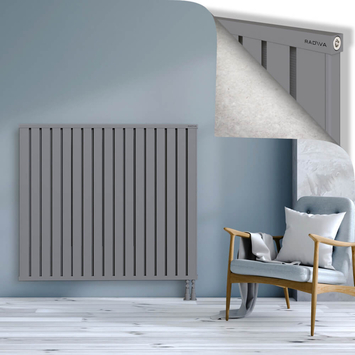 Obi Dekoratif Alüminyum Radyatör 1200x1364 Gri Alt Sağ 50mm
