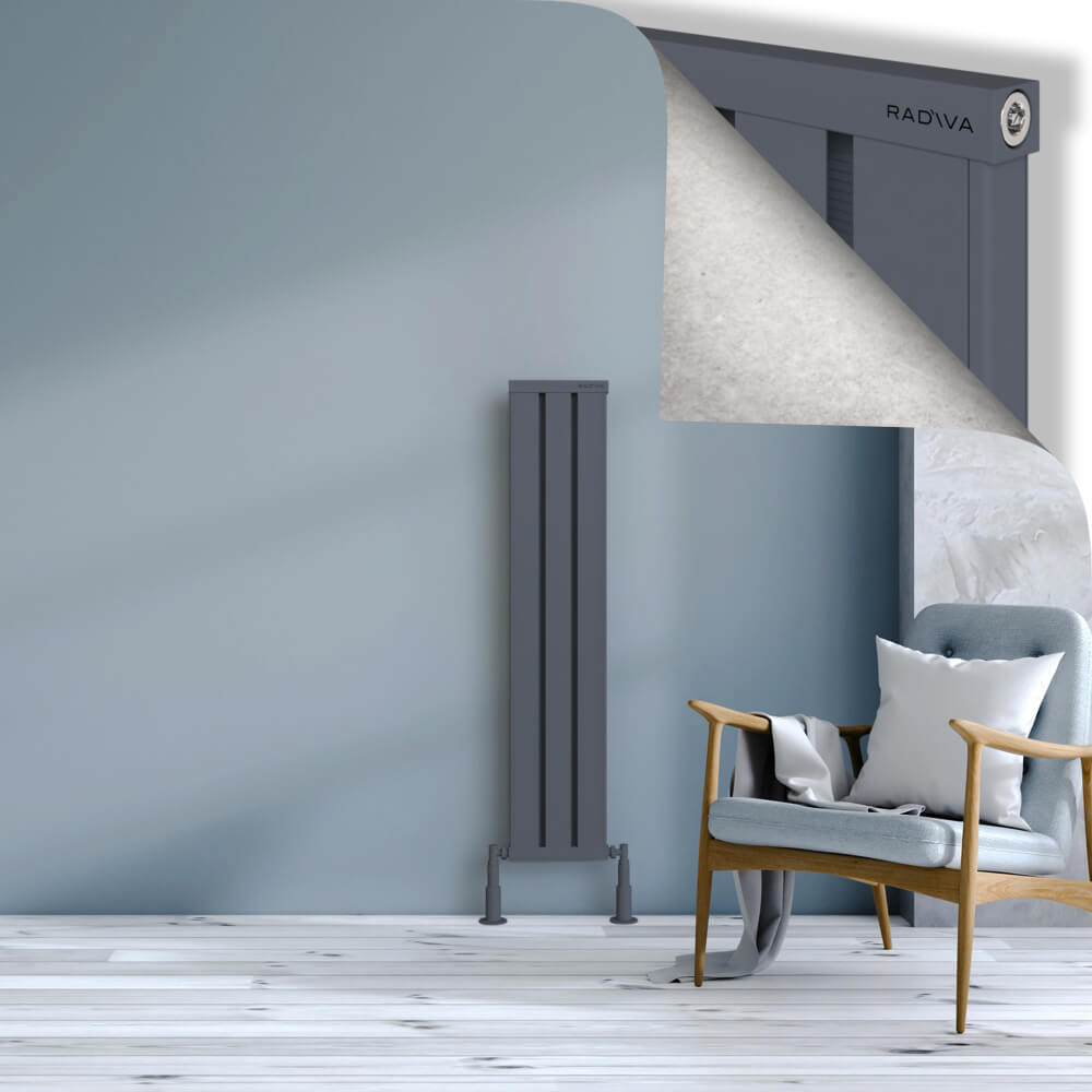 Obi Dekoratif Alüminyum Radyatör 1200x244 Antrasit - 1