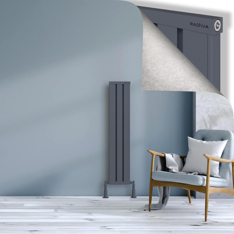 Obi Dekoratif Alüminyum Radyatör 1200x244 Antrasit 