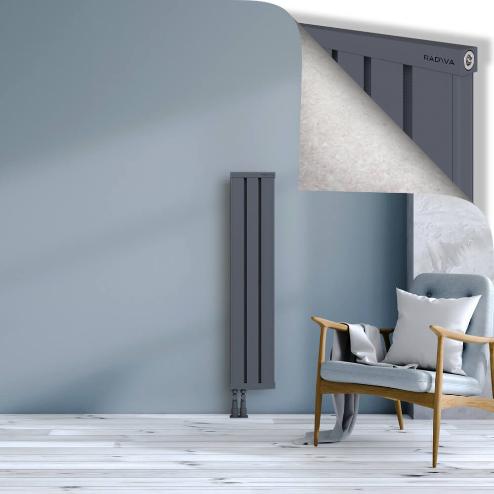 Obi Dekoratif Alüminyum Radyatör 1200x244 Antrasit - 4