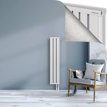 Obi Dekoratif Alüminyum Radyatör 1200x244 Beyaz Alt Sağ 50mm