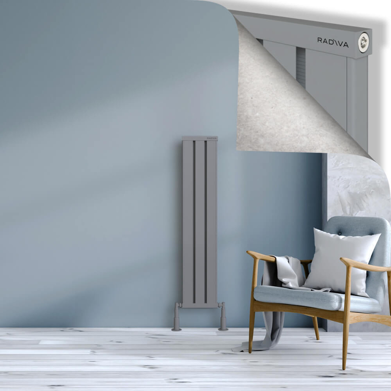 Obi Dekoratif Alüminyum Radyatör 1200x244 Gri 