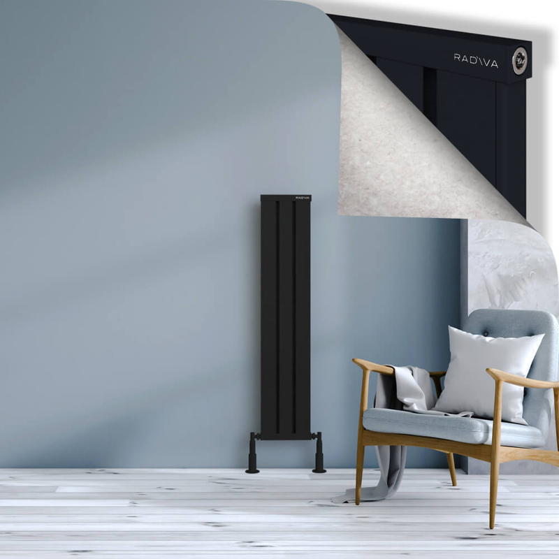 Obi Dekoratif Alüminyum Radyatör 1200x244 Siyah