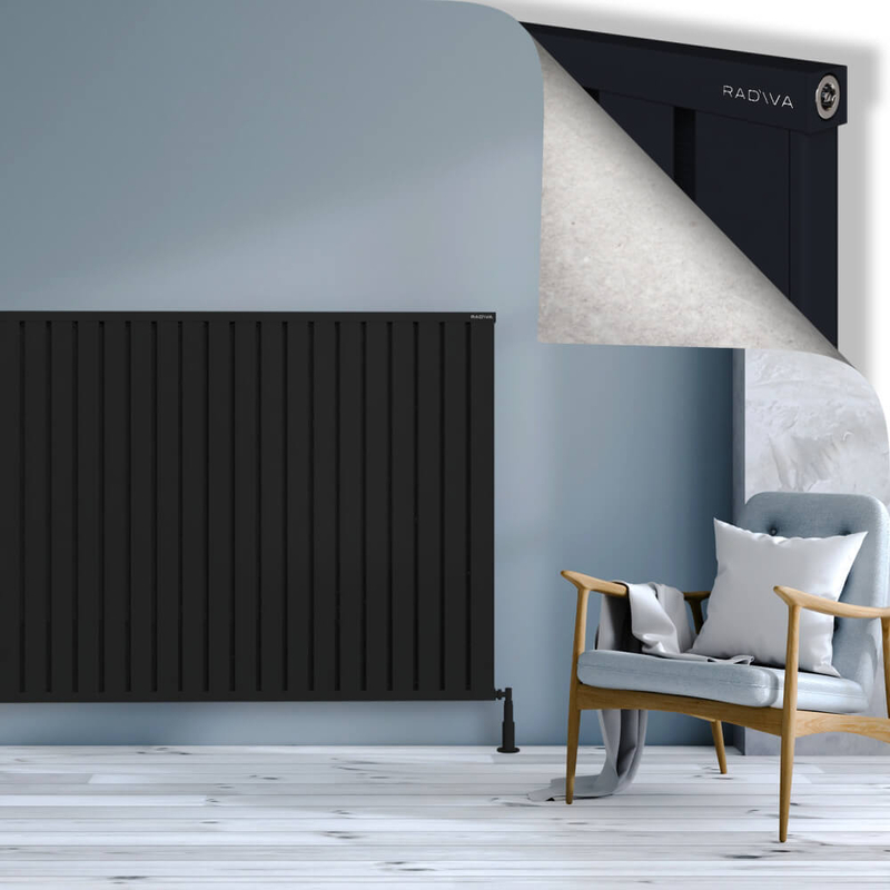 Obi Dekoratif Alüminyum Radyatör 1200x2644 Siyah 