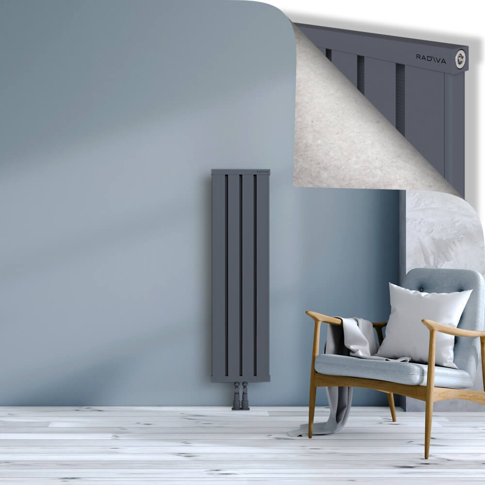 Obi Dekoratif Alüminyum Radyatör 1200x324 Antrasit - 2