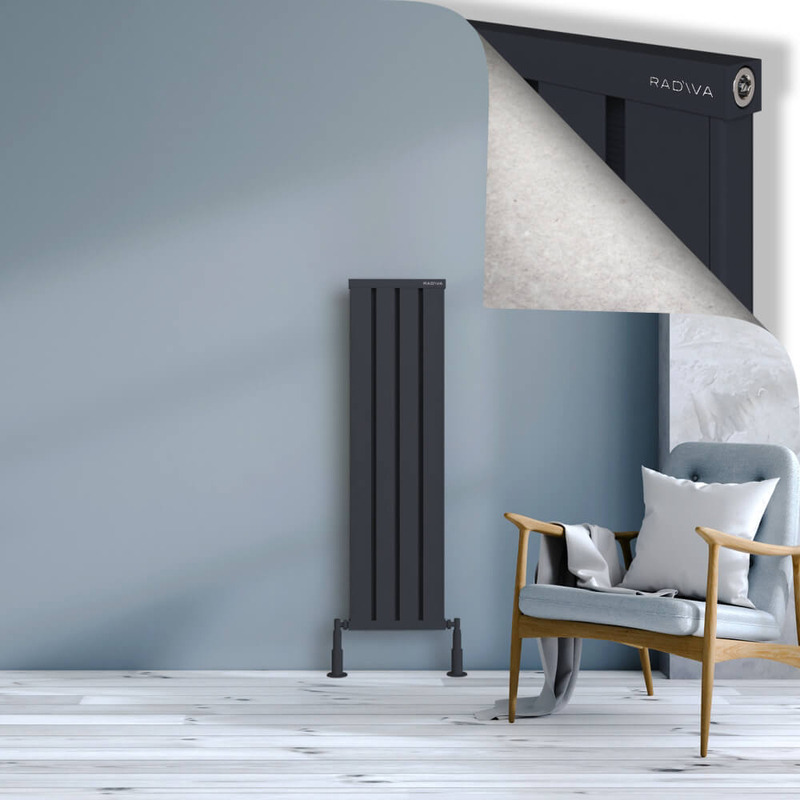Obi Dekoratif Alüminyum Radyatör 1200x324 Koyu Antrasit 