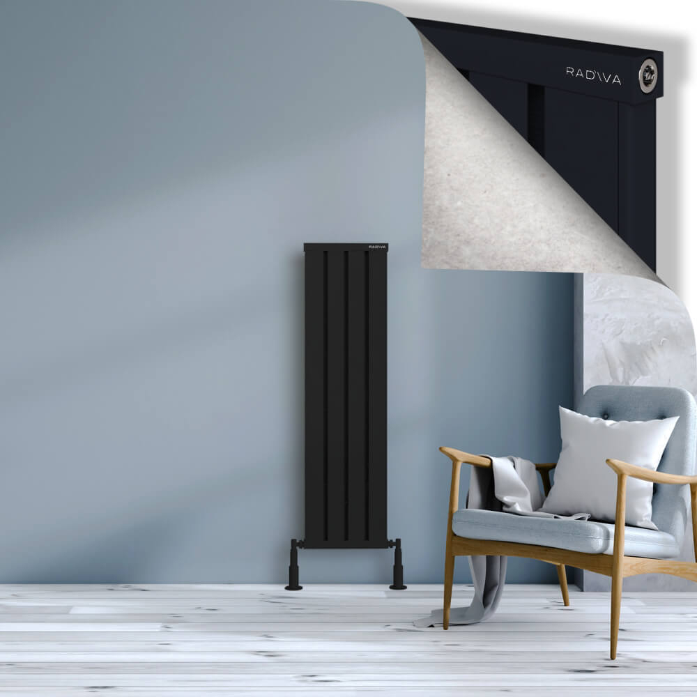 Obi Dekoratif Alüminyum Radyatör 1200x324 Siyah - 1