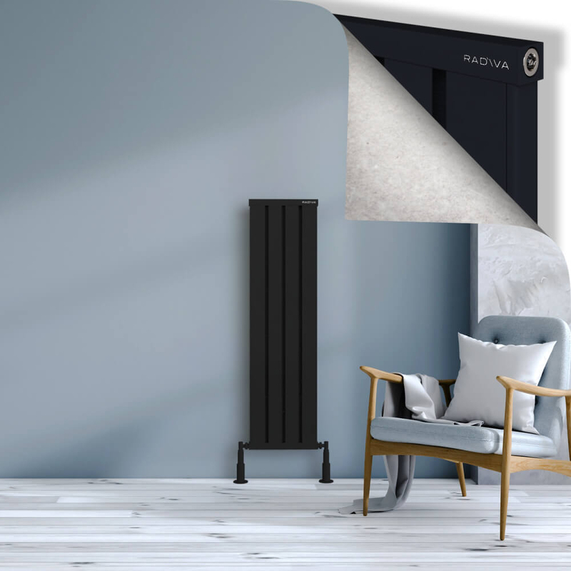 Obi Dekoratif Alüminyum Radyatör 1200x324 Siyah 