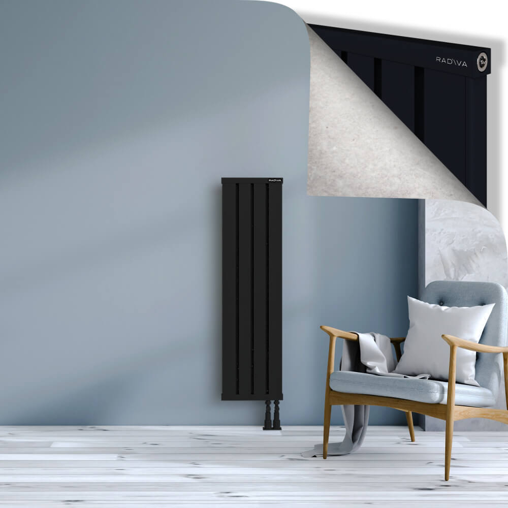 Obi Dekoratif Alüminyum Radyatör 1200x324 Siyah - 3