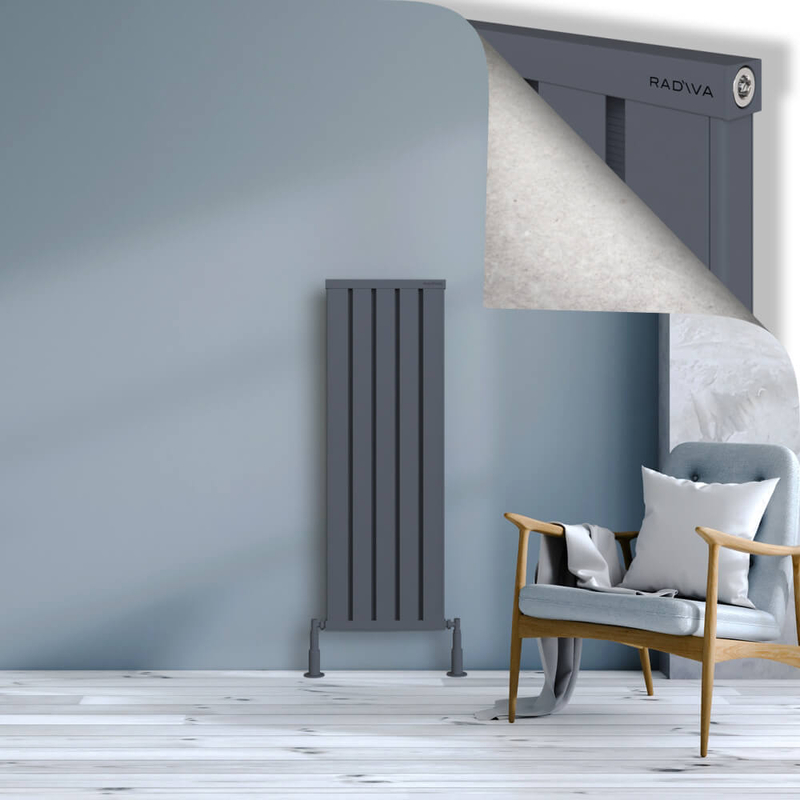 Obi Dekoratif Alüminyum Radyatör 1200x404 Antrasit