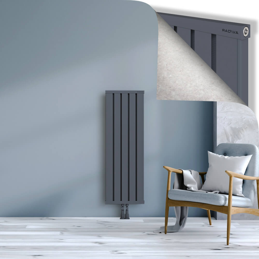 Obi Dekoratif Alüminyum Radyatör 1200x404 Antrasit - 2