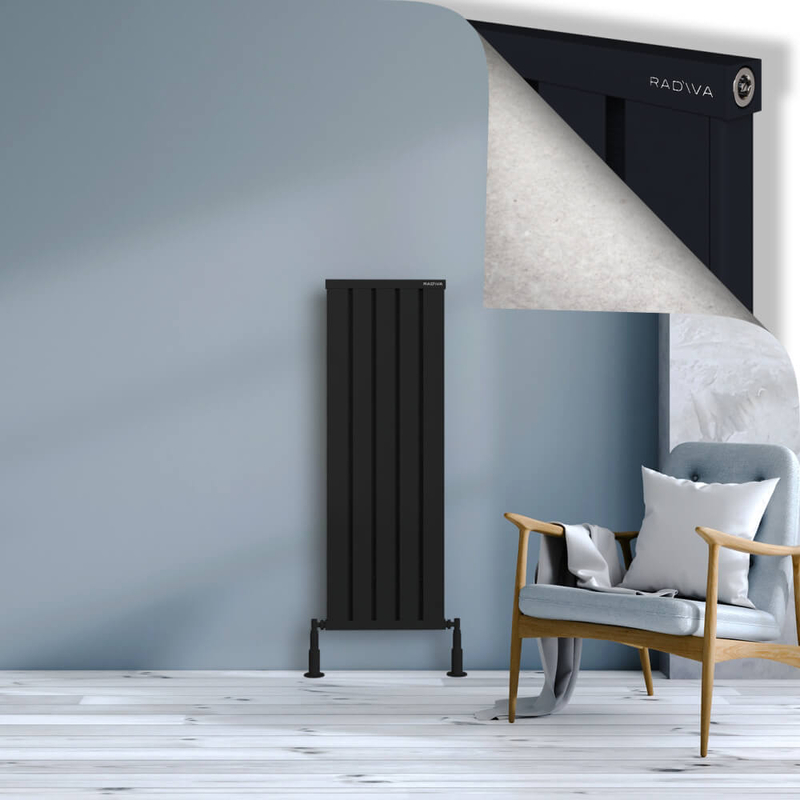 Obi Dekoratif Alüminyum Radyatör 1200x404 Siyah 