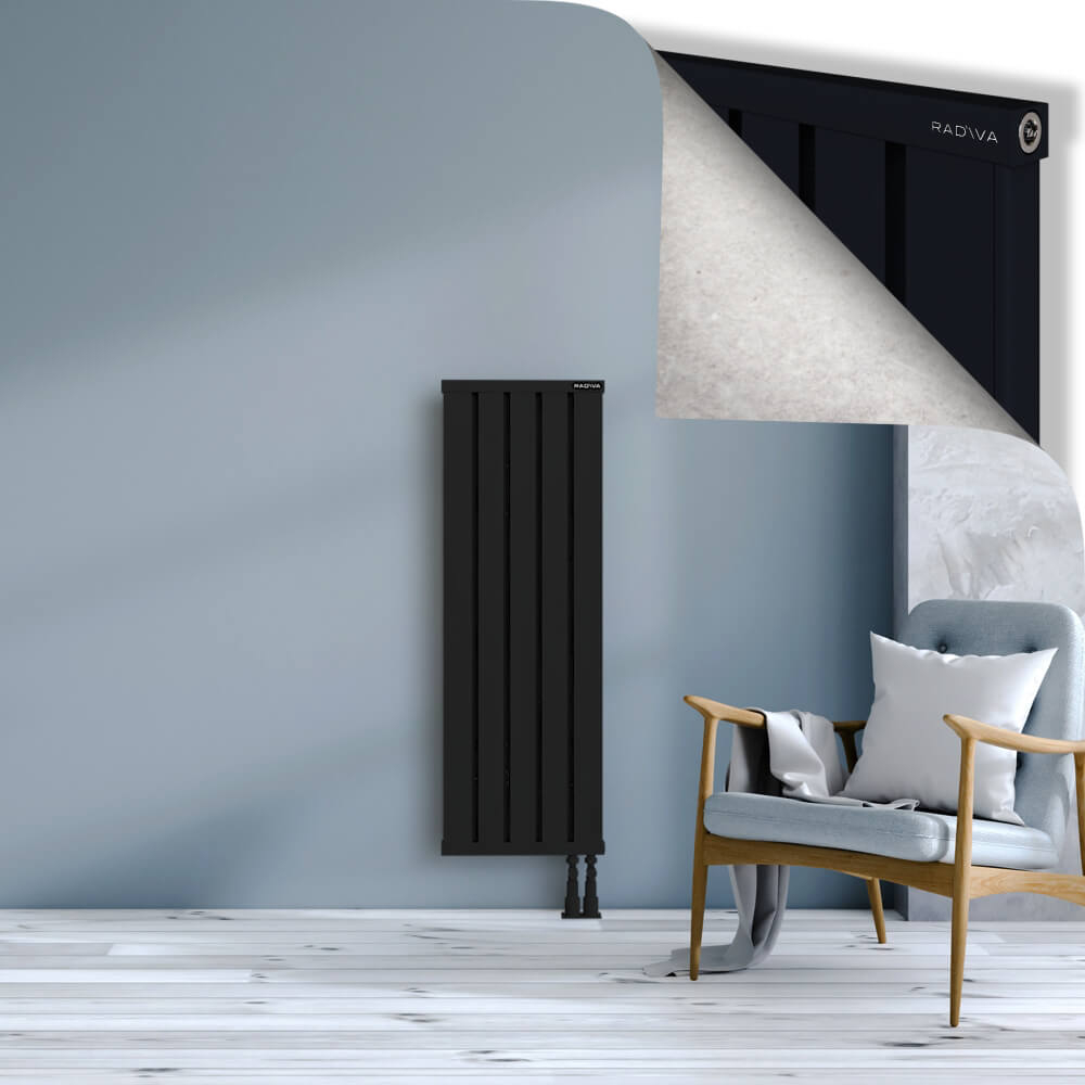 Obi Dekoratif Alüminyum Radyatör 1200x404 Siyah - 3
