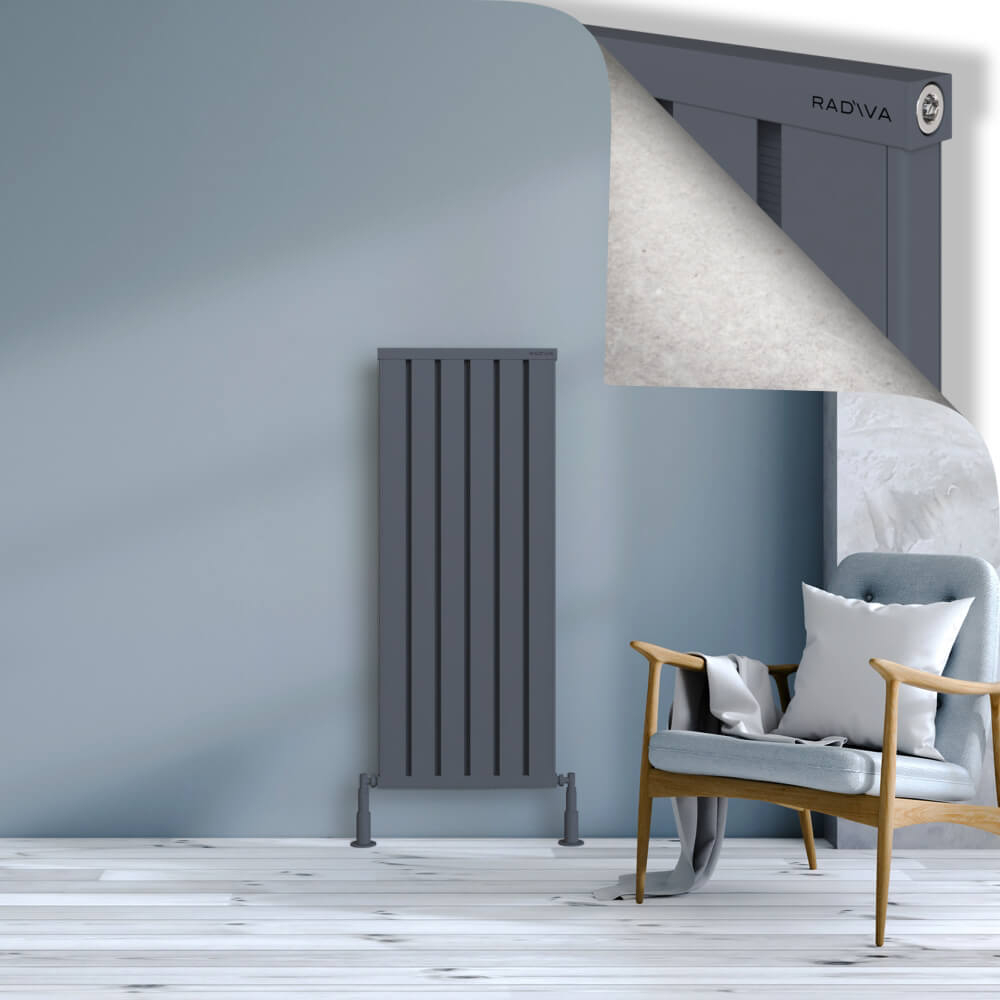 Obi Dekoratif Alüminyum Radyatör 1200x484 Antrasit - 1