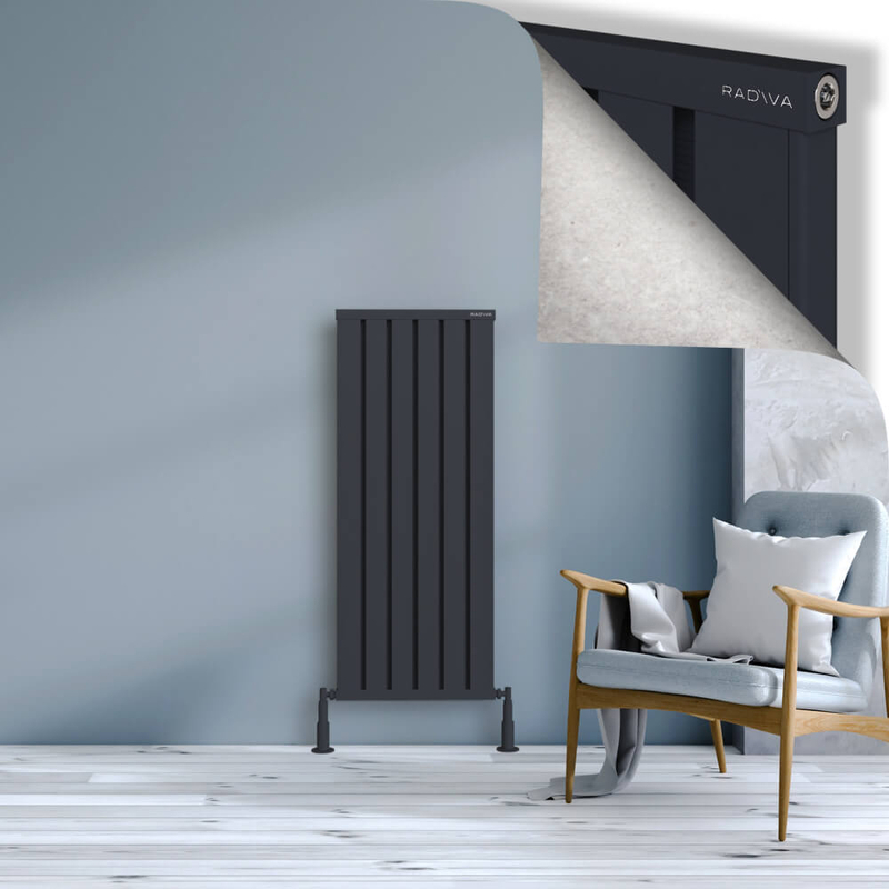 Obi Dekoratif Alüminyum Radyatör 1200x484 Koyu Antrasit