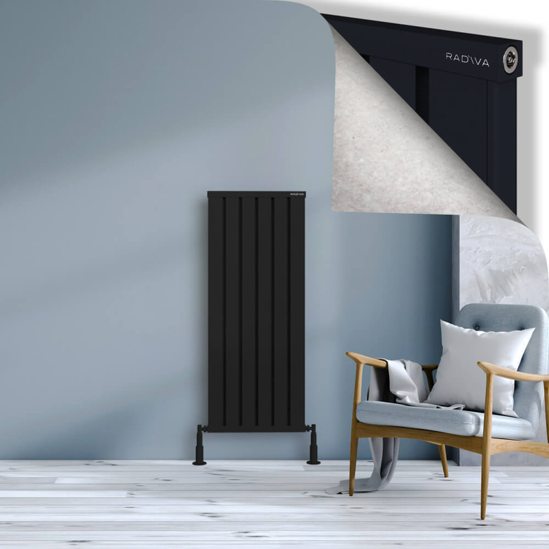 Obi Dekoratif Alüminyum Radyatör 1200x484 Siyah