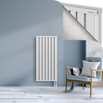Obi Dekoratif Alüminyum Radyatör 1200x564 Beyaz Alt Sağ 50mm