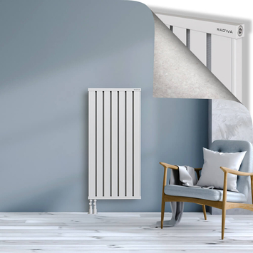 Obi Dekoratif Alüminyum Radyatör 1200x564 Beyaz Alt Sol 50mm
