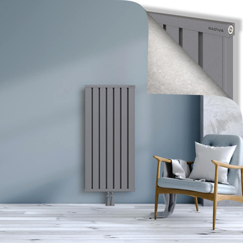 Obi Dekoratif Alüminyum Radyatör 1200x564 Gri Alt Orta 50mm