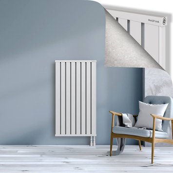 Obi Dekoratif Alüminyum Radyatör 1200x644 Beyaz Alt Sağ 50mm