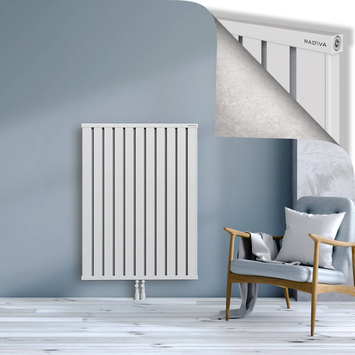 Obi Dekoratif Alüminyum Radyatör 1200x884 Beyaz Alt Orta 50mm