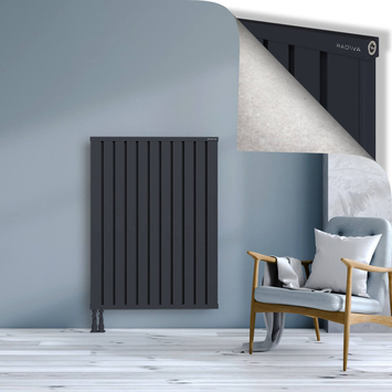 Obi Dekoratif Alüminyum Radyatör 1200x884 Koyu Antrasit Alt Sol 50mm