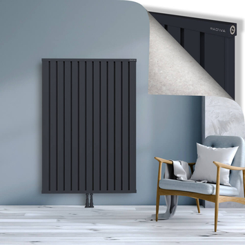 Obi Dekoratif Alüminyum Radyatör 1500x1044 Koyu Antrasit Alt Orta 50mm