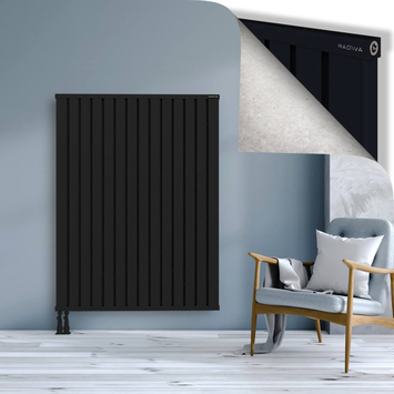 Obi Dekoratif Alüminyum Radyatör 1500x1124 Siyah Alt Sol 50mm