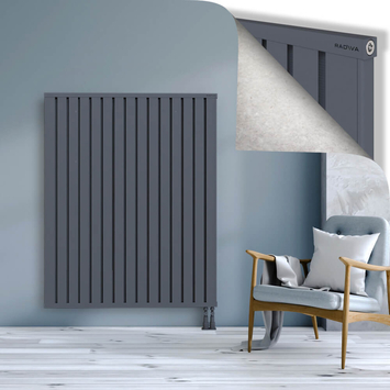 Obi Dekoratif Alüminyum Radyatör 1500x1204 Antrasit Alt Sağ 50mm