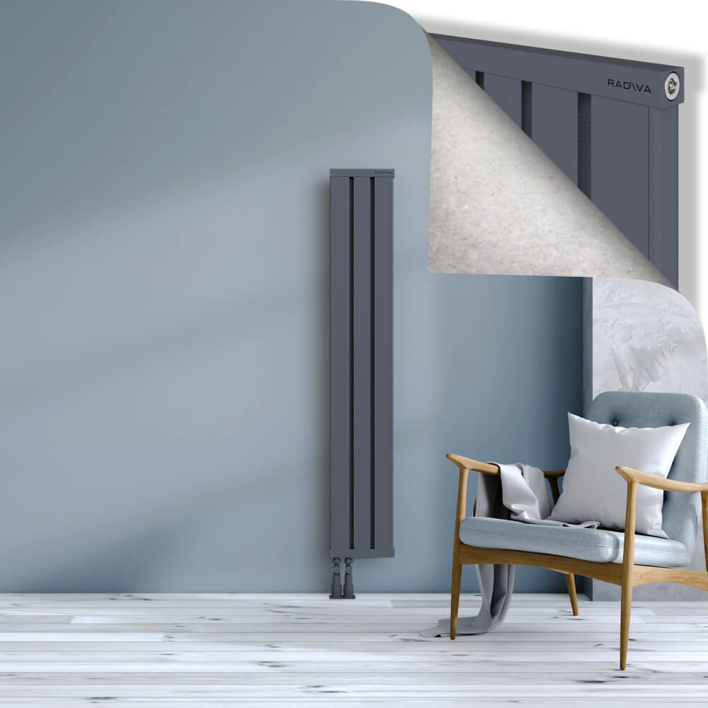 Obi Dekoratif Alüminyum Radyatör 1500x244 Antrasit - 4