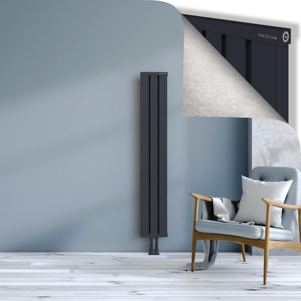 Obi Dekoratif Alüminyum Radyatör 1500x244 Koyu Antrasit - 2