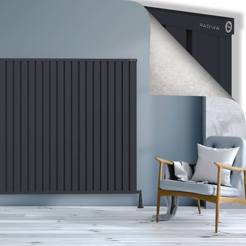 Obi Dekoratif Alüminyum Radyatör 1500x2484 Koyu Antrasit